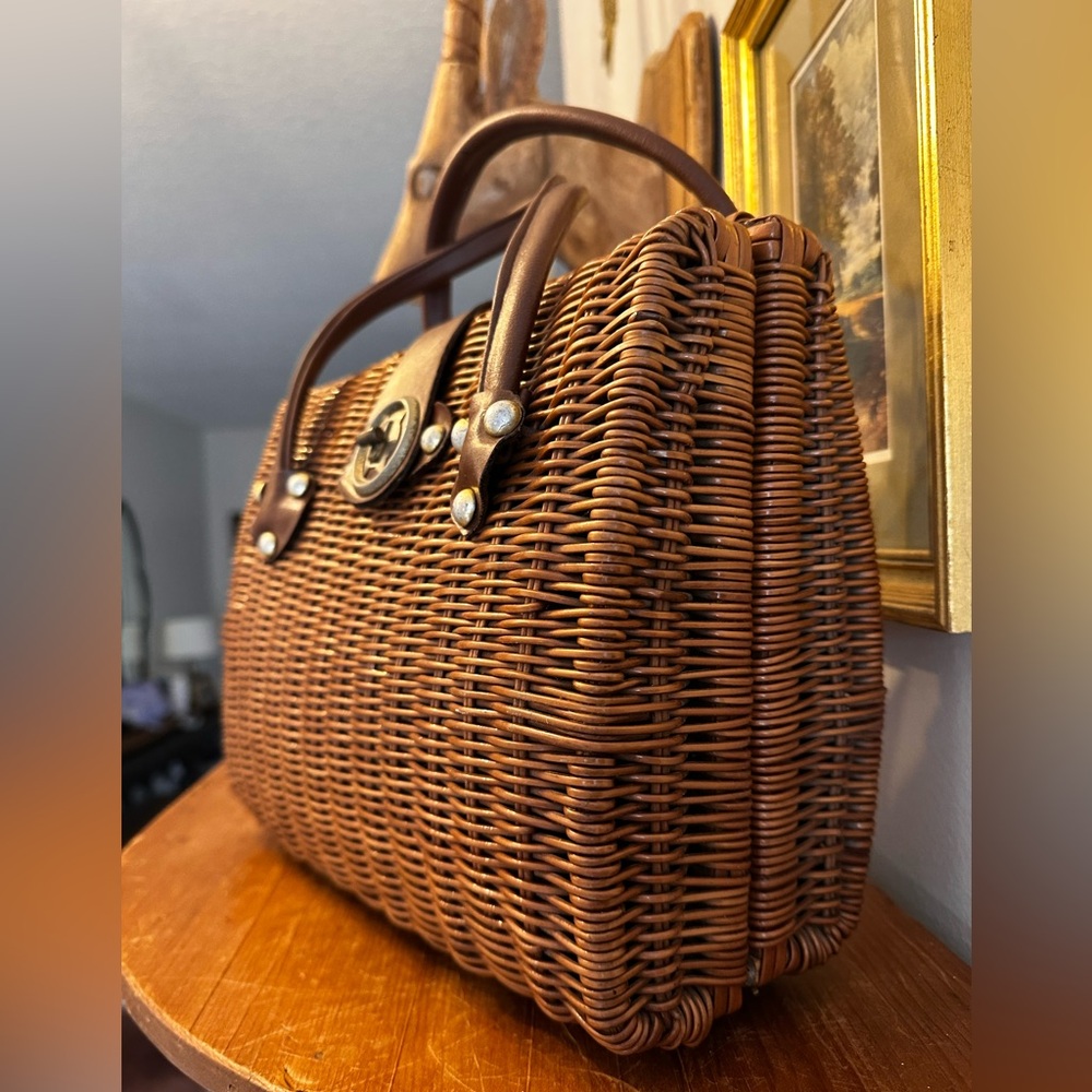 Vintage Wicker Basket Handbag - Picture 7 of 7
